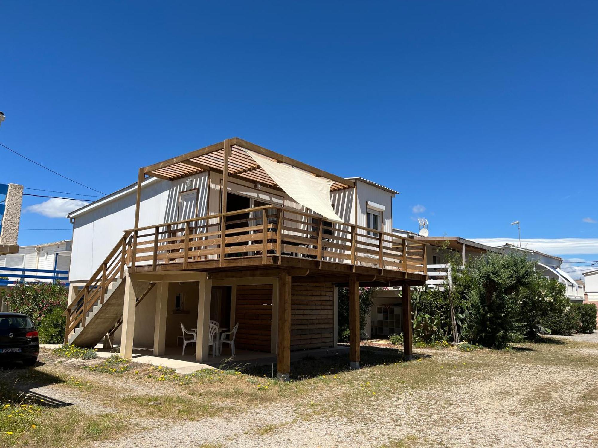 Maison Chalet 200 M De La Plage Climatisation Et Wifi Gruissan Exterior photo