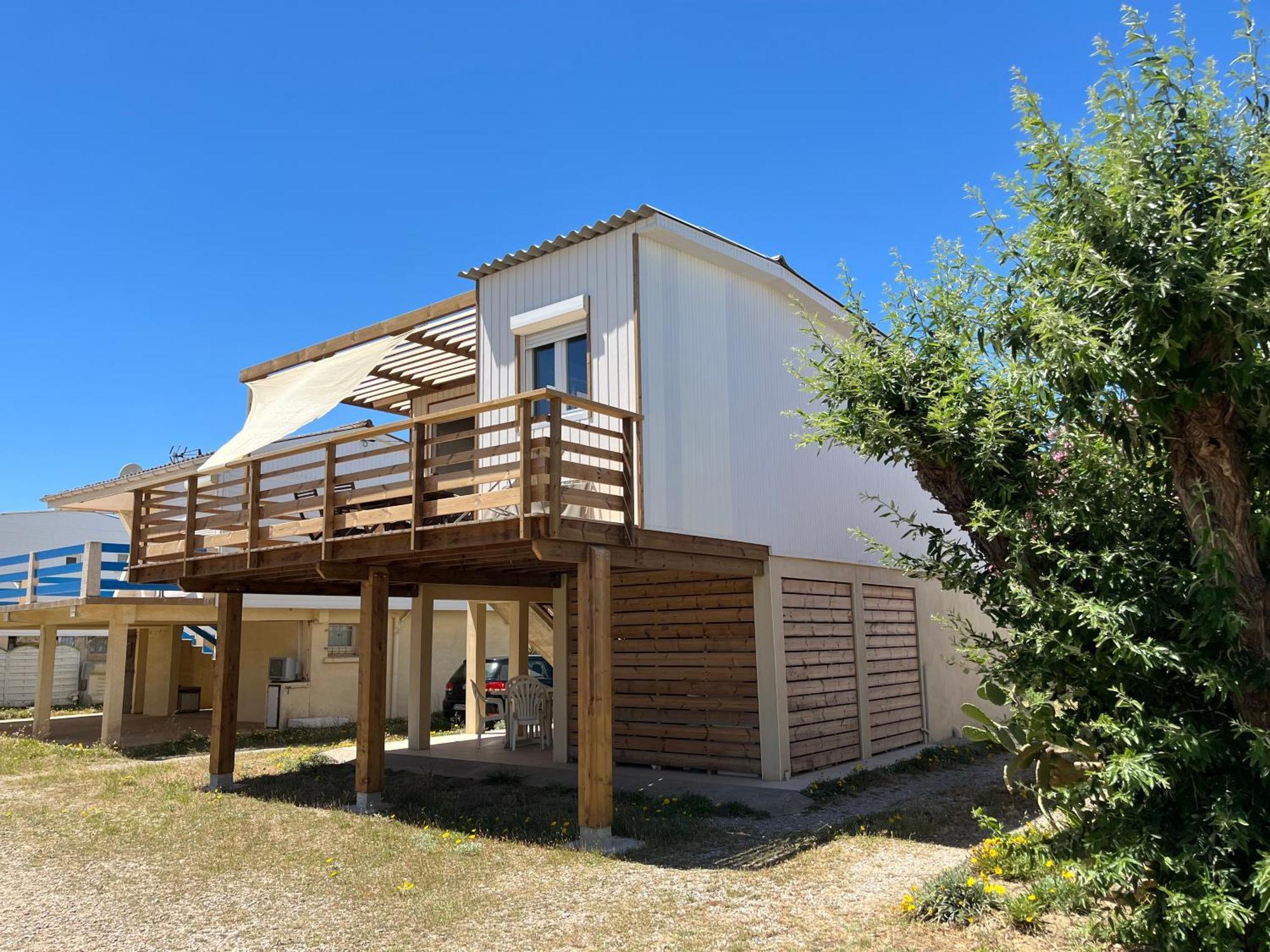 Maison Chalet 200 M De La Plage Climatisation Et Wifi Gruissan Exterior photo